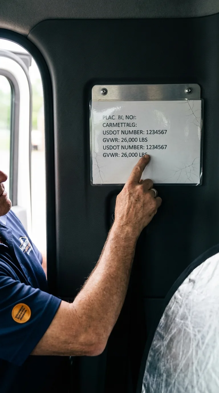 USDOT licensing placard verification in Osgood